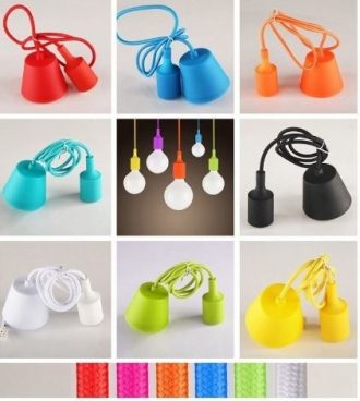 Fitting Lampu Gantung Warna Warni E27